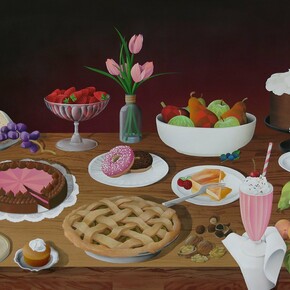 Casey Gray, Still Life with Just Desserts (detail), 2023. Courtesy of the artists and Hashimoto Contemporary