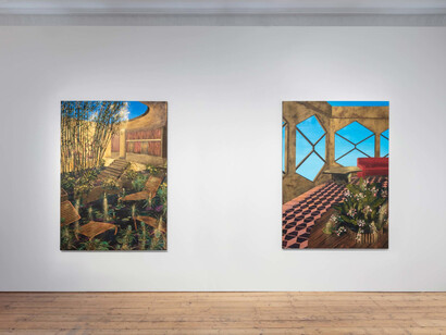 Robin Rhode and Rogelio Báez Vega, In dialogue, exhibition view. Courtesy of Lehmann Maupin