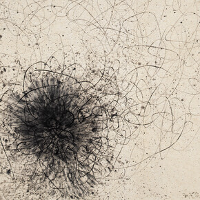 Wang Huangsheng, Moving Visions Series No.83, 2012. Ink on paper, 70 x 70 cm, Image courtesy the artist.