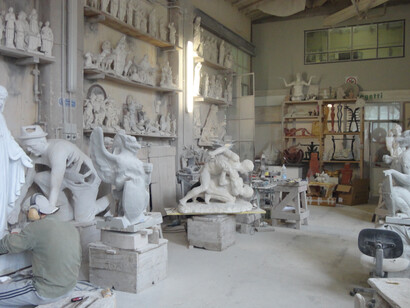 Marble carving workshop at Pietrasanta © Serena Giovannoni
