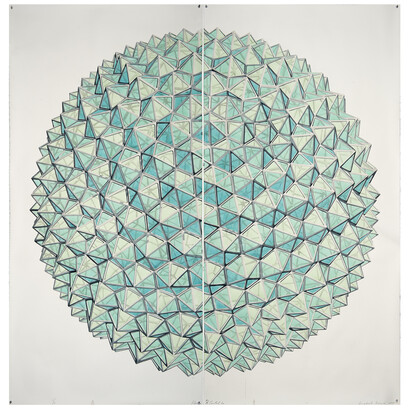 Planeta de Cristal II (Crystal Planet), 2020, Watercolor on paper, 200 x 195 cm
