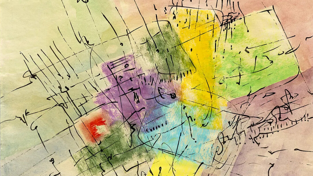 Etel Adnan, Untitled (detail), c. 1960s. Courtesy of Galerie Lelong & Co