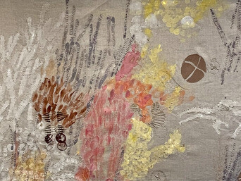 Sue Koch, Kame san no shukufuku, blessing of the turtle (detail). Courtesy of Carter Burden Gallery