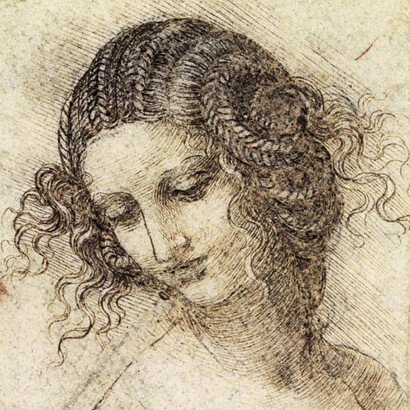 Disegno di Leonardo da Vinci per la Vergine delle Rocce