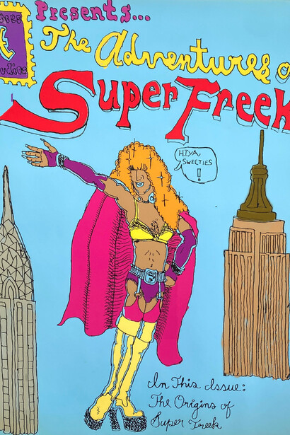 Maura Hall, The adventures of Super Freek, 2015. Courtesy of Fountain House Gallery