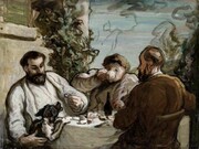 Honoré Daumier, Lunch in the Country, c. 1867-1868, Oil on panel, 26 x 34 cm, National Museum of Wales, Cardiff, Photo © National Museum of Wales