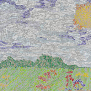 Tanya Minhas, The warmth of the sun, the blue of the sky (detail), 2025. Courtesy of Winston Wächter Fine Art