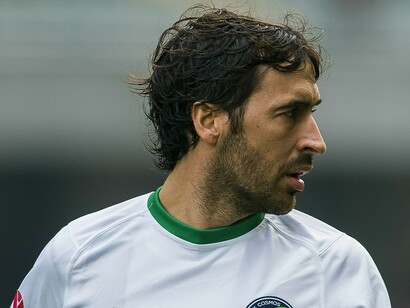 Raúl con la camiseta del Cosmos de Nueva York