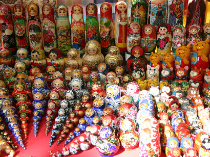 Un'esposizione di Matrioška 