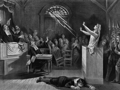 Litografía de 1892 donde se recrea el juicio