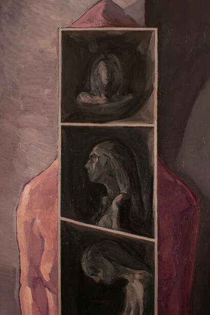 Concept ideal, oil on canvas, 100x60, 2021 by Kristian Zara