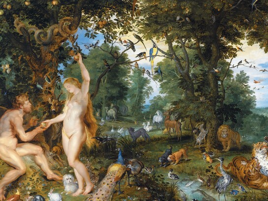 Peter Paul Rubens e Jan Brueghel il Vecchio, Peccato originale, 1615. Mauritshuis, L'Aia, Paesi Bassi