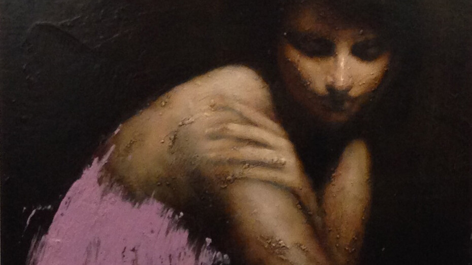 Mark Demsteader, Study For The Fall No.2, Oil on board, 16” x 16”           