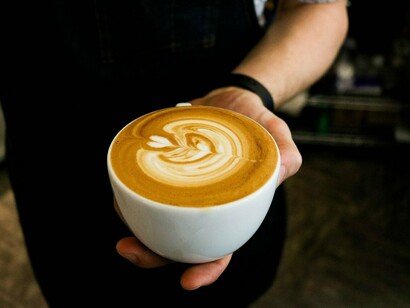 Coffee art made by barista