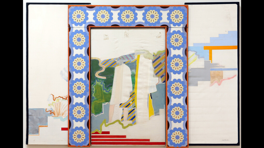 Jack Martin Rogers, Knossos, c. 1974, oil on canvas, 56 1/2hx84w in. Courtesy of Anita Rogers Gallery
