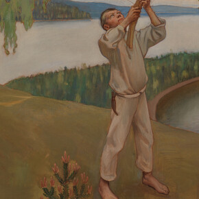 Akseli Gallen-Kallela, Frühling, farbiger Entwurf für die Fresken des Jusélius-Mausoleums, 1903. Mit freundlicher Genehmigung des Unteren Belvedere