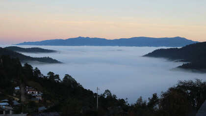 Latuvi, Oaxaca (Messico), all'alba
