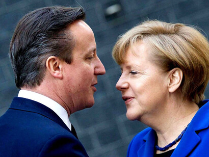 David Cameron y Angela Merkel