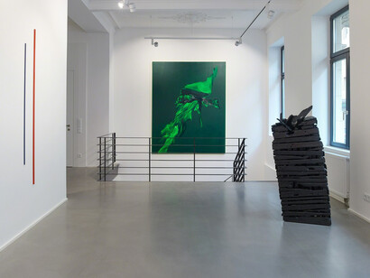 In neuen Räumen! Lutz Fritsch, Daniel Lergon, Gereon Krebber. Exhibition view. Courtesy of Galerie Christian Lethert, Cologne