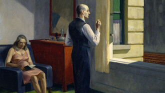 Edward Hopper, Hotel By A Railroad, detail
