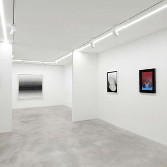 Alberto Biasi, Politipi, vista della mostra. Per gentile concessione della Galleria Dep Art