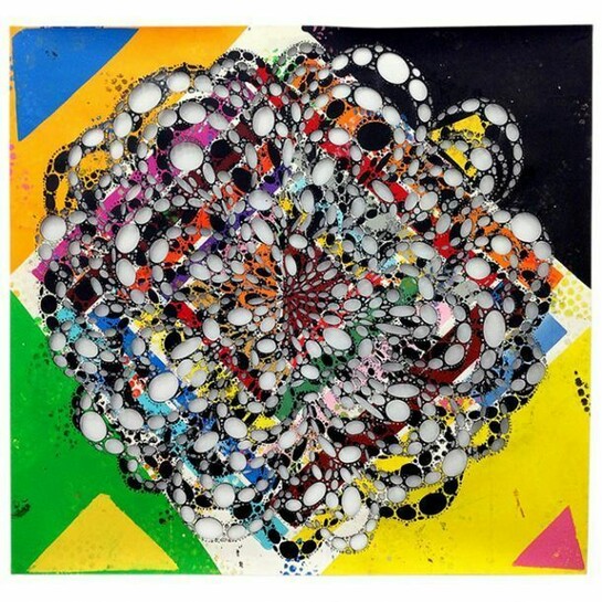 Reed Anderson, Pleasure Craft, 2013-2014, Acrylic and collage on cut paper, 40 x 42 inches