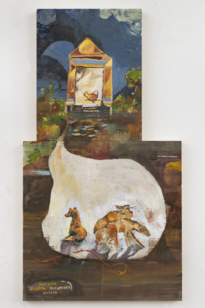 Joseph Olisaemeka Wilson, Wali's Farm, 2023. Courtesy of Derek Eller, NYC