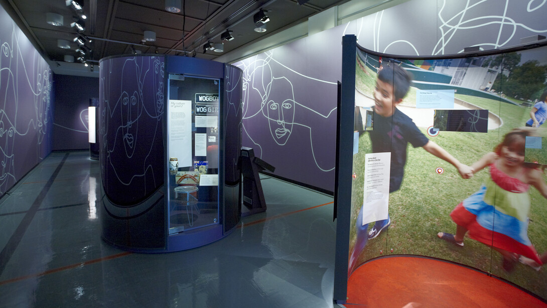 Identity, yours, mine, ours, exhibition view. Courtesy of Immigration Museum