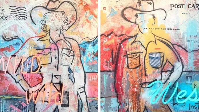 Miles Glynn, Lost cowboy no. 45 (detail). Courtesy of Altamira Fine Art