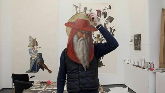 Michael Landy as St Jerome, 2012, © Michael Landy, courtesy of the Thomas Dane Gallery, London, Photo: The National Gallery, London