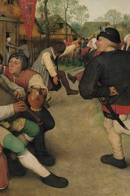 The Peasant Dance (ca. 1567) by Pieter Bruegel the Elder depicts individual drops joining hands, losing themselves in the shared, grounding flow of human connection
