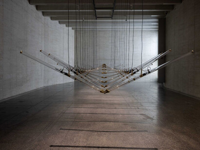 Drift, Amplitud / Pradera, vista de exhibición. Cortesía del MUSAC