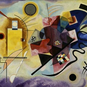 Vassily Kandinsky, Gelb‐Rot‐Blau (Giallo‐Rosso‐Blu), 1925, Olio su tela, cm 128 x 201,5
Donazione Nina Kandinsky, 1976, Philippe Migeat ‐ Centre Pompidou, MNAM‐CCI