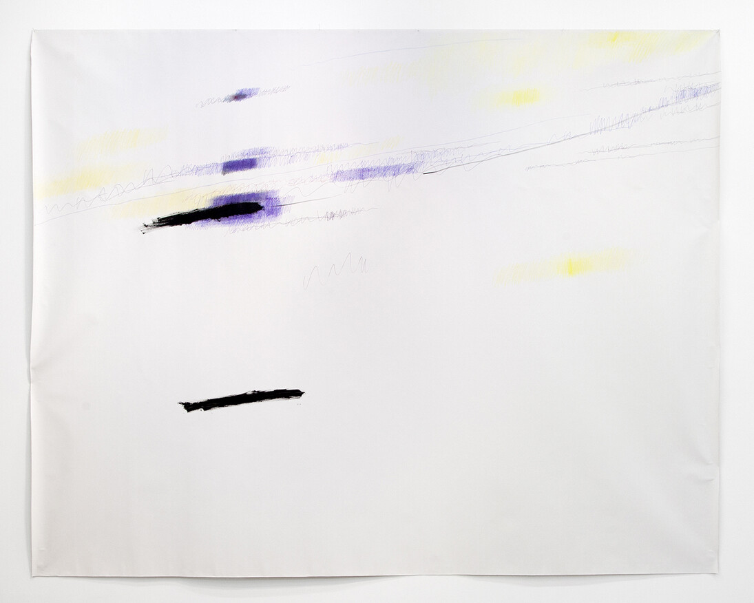 Angiola Gatti Untitled (Senza titolo), 2017
Ballpoint pen, colored pencil and oilstick on canvas, 78 3/4 x 102 3/8 inches. Courtesy of the artist and RYAN LEE Gallery, New York.
