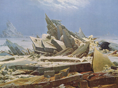 The Sea of Ice, (German: Das Eismeer) (1823–1824), is an oil painting that depicts a shipwreck in the Arctic by the German Romantic painter Caspar David Friedrich