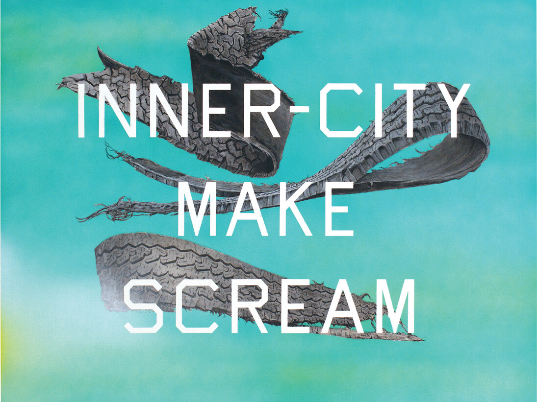 Ed Ruscha, Inner-City Make Scream, 2014, Acrilico su tela 40 x 50 inches, 101.6 x 127 cm ©Ed Ruscha Foto di Paul Ruscha. Courtesy of the artist and Gagosian Gallery