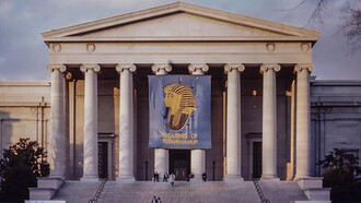 National Gallery of Art, Washington, DC, during the Treasures of Tutankhamum tour in 1976, USA