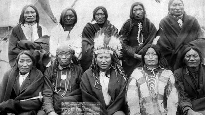 Retrato colectivo de Lakota Sioux chiefs, EUA,1891