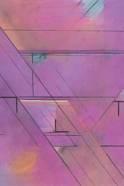 David Blackburn, Aerial Freeway, 1984, pastel, 38 x 30 cm, 15 x 13⁄4 in