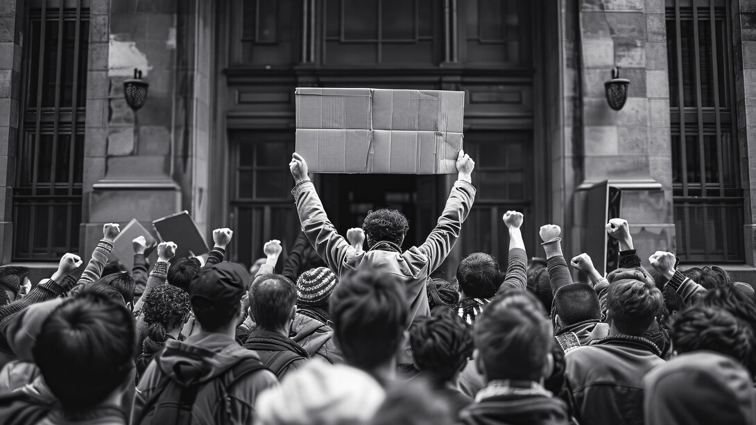A diverse group of demonstrators holds signs advocating for the protection of personal freedoms amidst growing concerns about hyper-individualism's impact on society
