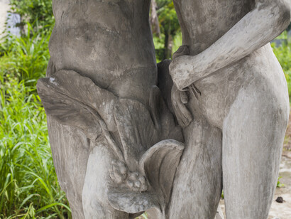 Pio Abad, Pio Abad, Some Are Smarter Than Others (Monument) (detail), hand-formed concrete and steel, 2014