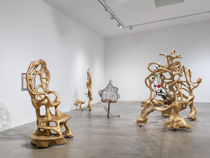 Niki de Saint Phalle and Jean Tinguely, Myths and machines, exhibition view. Courtesy of Hauser & Wirth