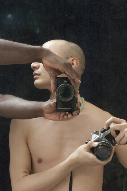 Paul Mpagi Sepuya, Darkroom Mirror Portrait (_2140603), 2018, archival pigment print, 81 x 61 cm, 31 7/8 x 24 1/8 ins. © the artist. Courtesy the artist, Modern Art, London & Team Gallery, New York
