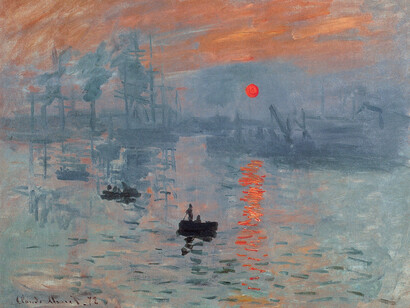 Claude Monet, "Impression, Sonnenaufgang", 1875. Öl auf Leinwand, 48 x 63 cm. Musée Marmottan Monet, Paris.