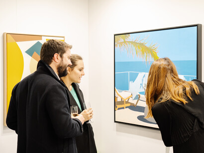 Divers artistes, Affordable Art Fair 2024, vue d'exposition. Avec l'aimable autorisation de l'Affordable Art Fair