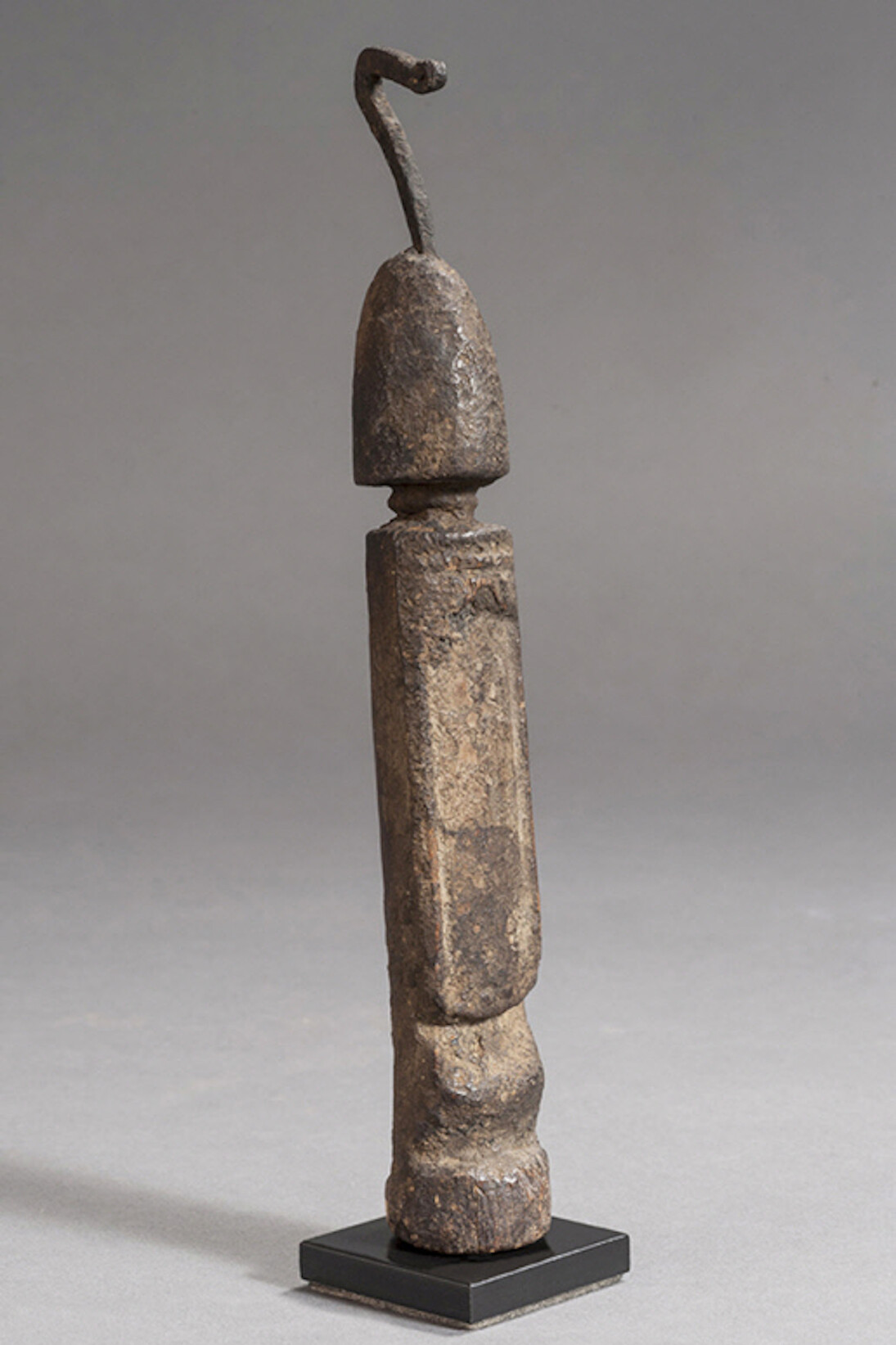 Dogon peoples, Figure (Dege) with Hook (Gobo), late 19th-mid 20th century, Mali, possibly Bandiagara Circle, Wood and iron, 7 1/4 × 1 1/2 × 1 1/2 in. (18.4 × 3.8 × 3.8 cm). Photo: Paul Hester