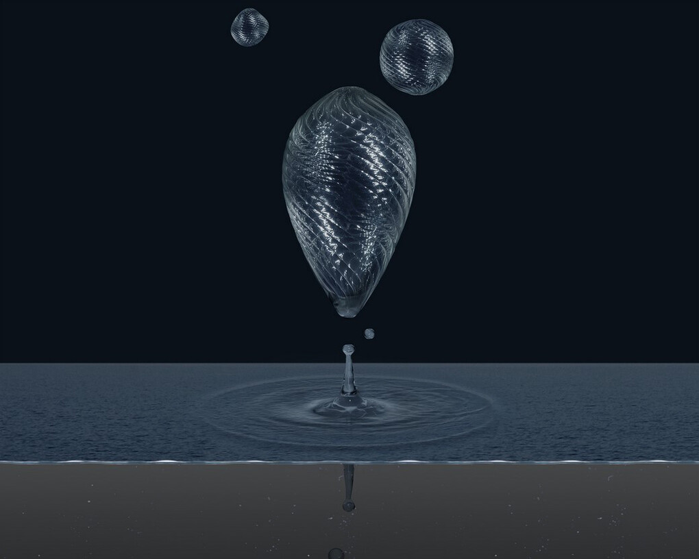Aqua Aura, Liquid still life #2, 2015, stampa digitale su carta cotone Hahnemuehle, montata su alluminio e cornice floccata, cm. 150x130x8
