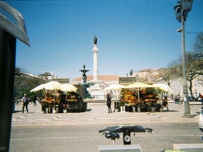 Praça Dom Pedro IV em Lisboa, Portugal