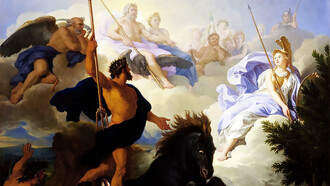 René-Antoine Houasse, dispute between Minerva and Neptune over the naming of the city of Athens