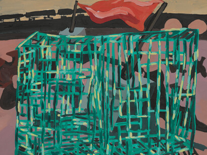 Phyllida Barlow, untitled, 2010, acrylic on paper, 42.5 x 59.8 cm / 16 3/4 x 23 1/2
inches, © Phyllida Barlow Estate. Courtesy the Phyllida Barlow Estate and Hauser & Wirth.
Photo: Alex Delfanne